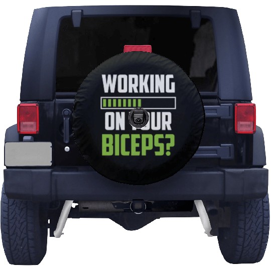 Working On Your Biceps Sayings Curl Muscle Spare Tire Covers
