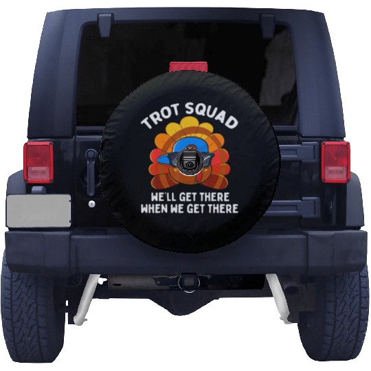 Turkey Trot Squad Funny Thanksgiving Running Costu Spare Tire Covers