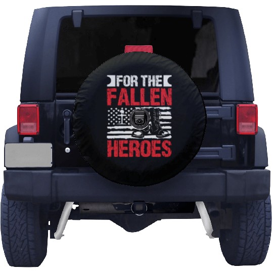Soldier for fallen heroes military army veteran Spare Tire Covers