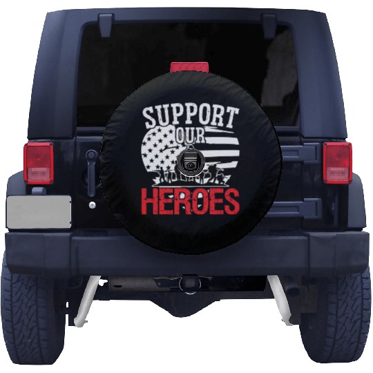 Soldier support our heroes military army veteran Spare Tire Covers