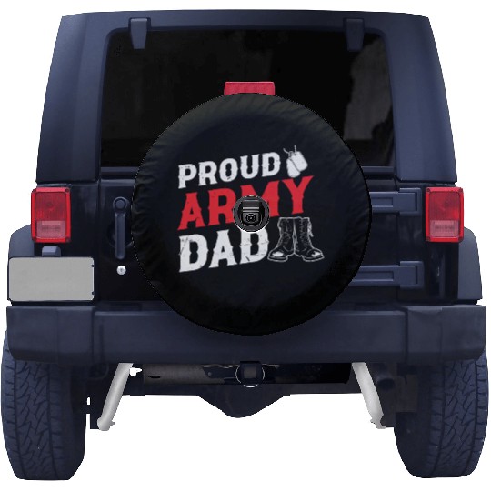 Soldier proud army dad military american veteran Spare Tire Covers