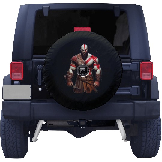 iconic Kratos, the God of War Spare Tire Covers