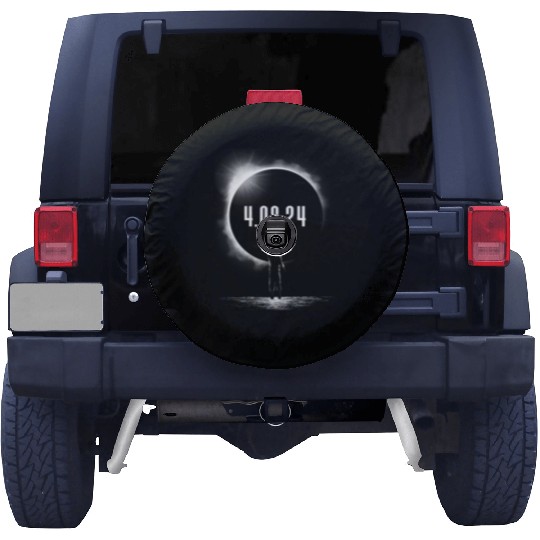 Total Solar Eclipse Boy Silhouette 4.08.24 Eclipse Spare Tire Covers