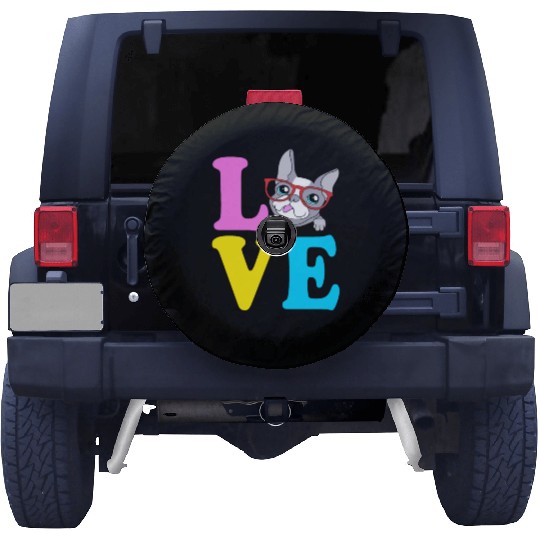 Boston Terrier Sunglasses I Love My Boston Terrier Spare Tire Covers