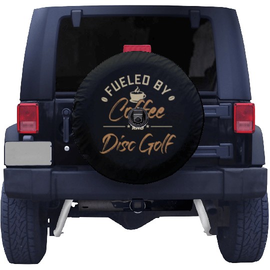 Fueled by Coffee and Disc Golf Frisbee Buddy Disc Spare Tire Covers