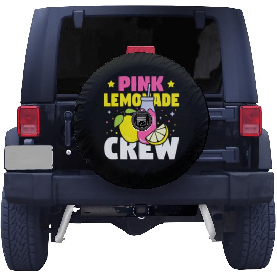 Funny Pink Lemonade Crew Lemon Juice Bossfruit lov Spare Tire Covers