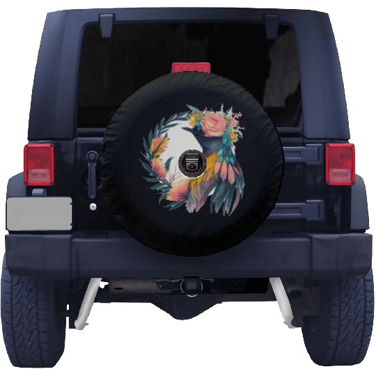 Cute Bird Of Paradise Bird Flower Crown Pet Birds Spare Tire Covers