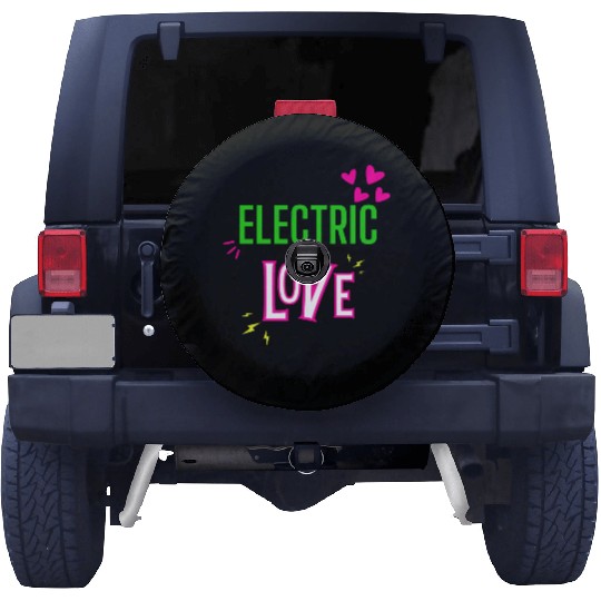 Electric Love in Neon Colors: Romance and Fun! Spare Tire Covers