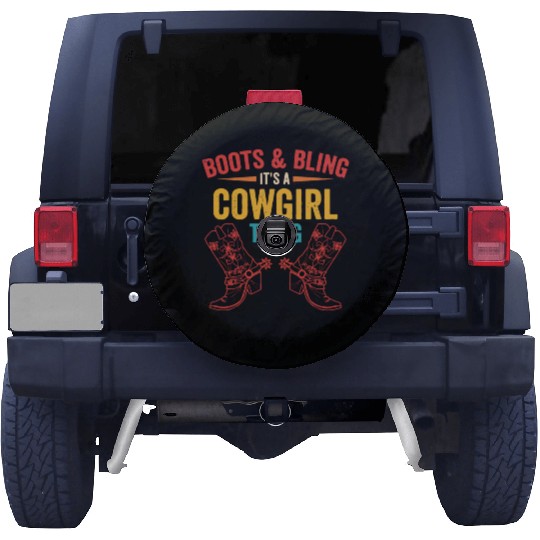 Boots & bling. it's a cowgirl thing Spare Tire Covers