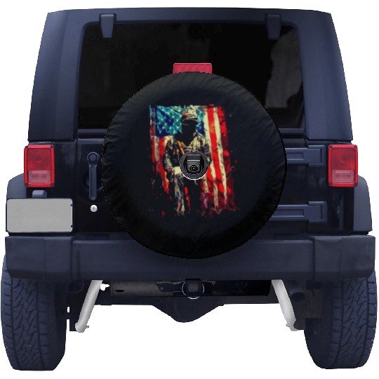 Veteran American Soldier Spare Tire Covers