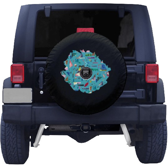 Sailing Boats Multi Blue Spare Tire Covers