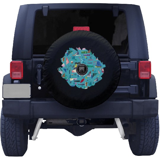 Sailing Boats Multi Blue Spare Tire Covers