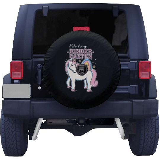 Rainbow and Unicorn Kindergarten Teacher Spare Tire Covers