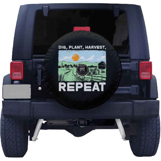 Dig Plant Harvest Repeat I Agriculture Farmer Spare Tire Covers