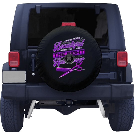 Hairdresser People Beautiful Barber Hairstylist Spare Tire Covers