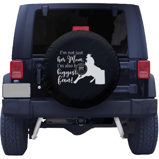 Mom Barrel Racing Horse Riding Racer Back Print Spare Tire Covers