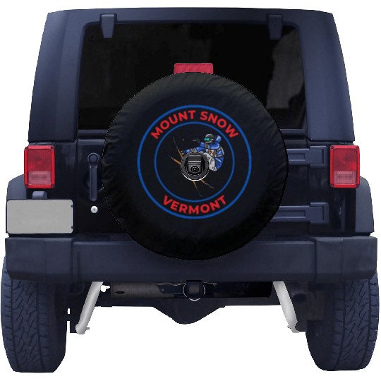 Retro Cool Skiing Mount Snow Vermont Souvenir Spare Tire Covers