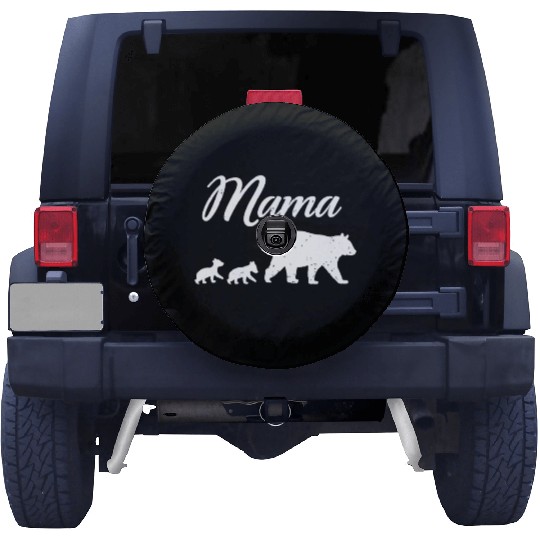 Mama Bear - With Two Cubs Twin Mom Mother's Day Gi Spare Tire Covers