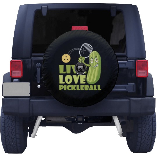 Live Love Pickleball Who Loves Pickle And Ball Spare Tire Covers