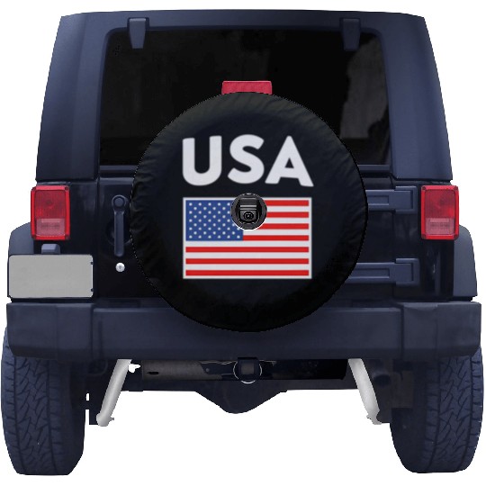 Usa Flag United States Blue Red And White Spare Tire Covers