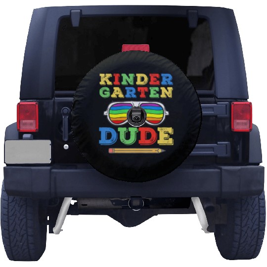 Kindergarten Dude First Day Pre-K Kid Back To Scho Spare Tire Covers