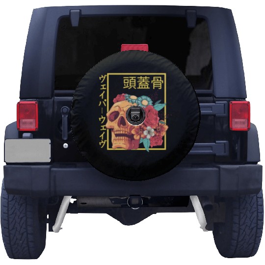 Skull Otaku Japanese Streetwear Aesthetic Fashion Spare Tire Covers
