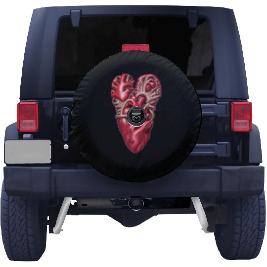 real realistic human heart Spare Tire Covers