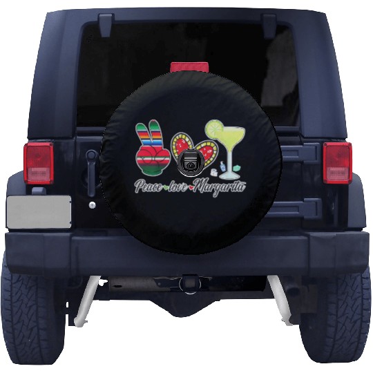 Peace Love Margarita for Plus Size Spare Tire Covers