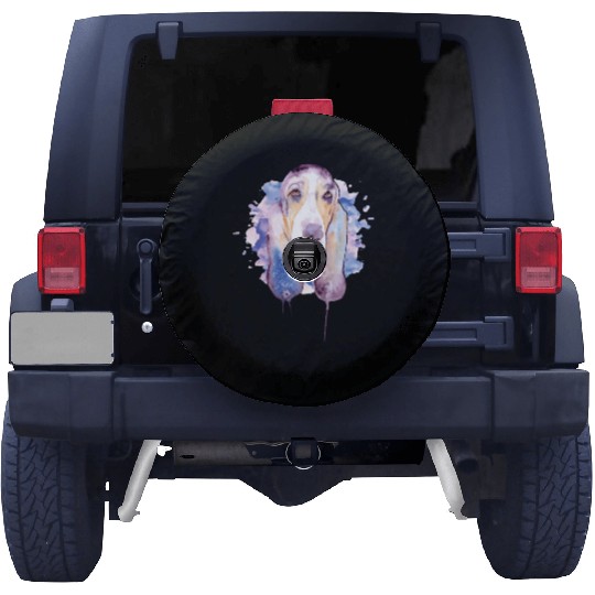 Basset Hound Watercolor Dog Lover Basset Hound Spare Tire Covers