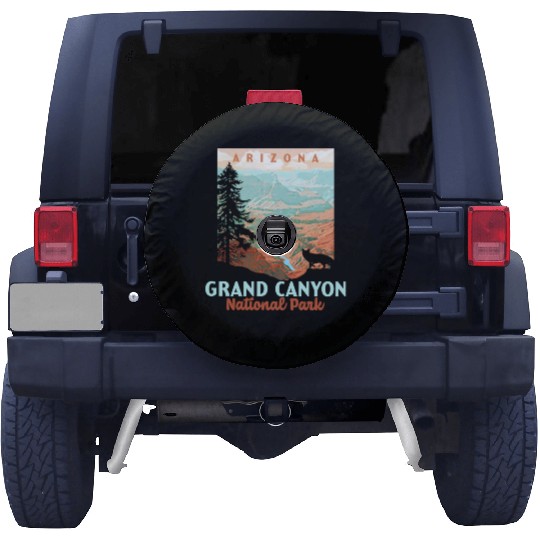 Grand Canyon National Park Arizonna Wpa Style Spare Tire Covers