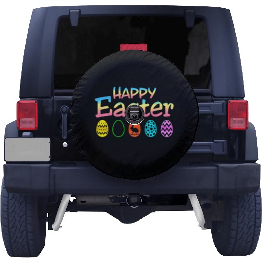 Happy Easter Bunny Colorful Eggs Perfect For Spare Tire Covers