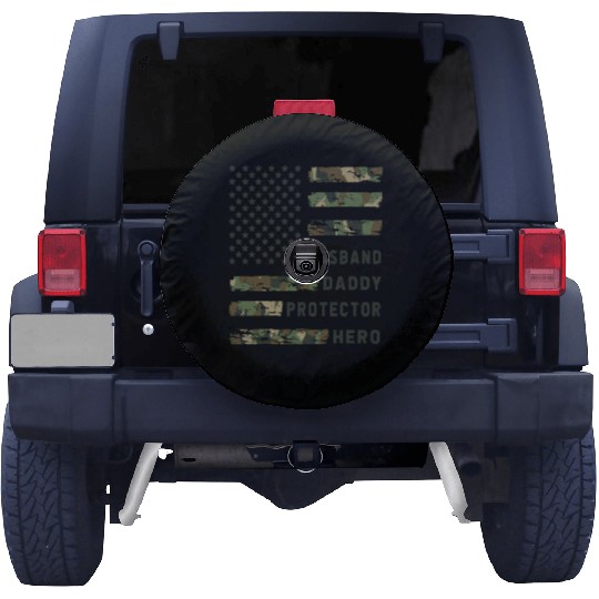 Husband Daddy Protector Hero Army Spare Tire Covers