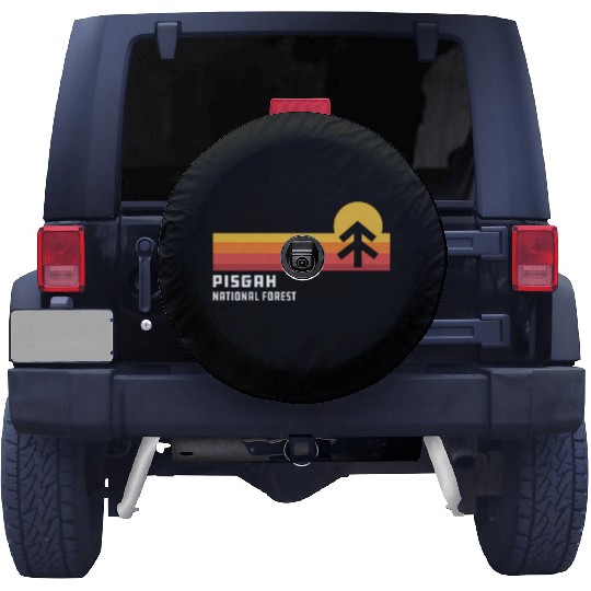 Retro Sunset Pisgah National Forest Asheville Spare Tire Covers