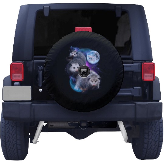 3 Moon Opossum Marsupial Rodent Opossum Novelty Spare Tire Covers