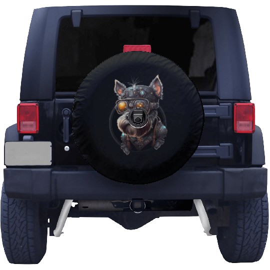 Steampunk Miniature Schnauzer Spare Tire Covers