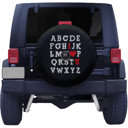I Love You Abc Alphabet English Teacher Day Spare Tire Covers