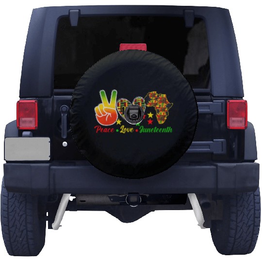 Peace Love Juneteenth 1865 Black Wo Africa America Spare Tire Covers