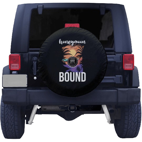 Bride Groom Vacation Newlywed Couple Honeymoon Spare Tire Covers