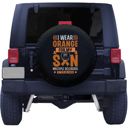 I Wear Orange For My Son Multiples Sclerosis MS Spare Tire Covers
