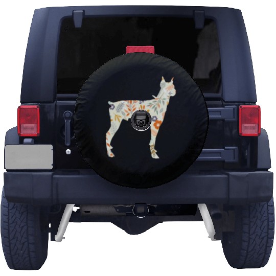 Doberman Flower Spare Tire Covers