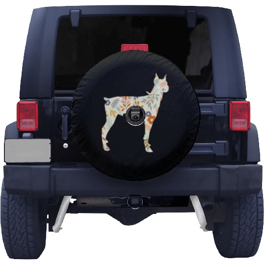 Doberman Flower Spare Tire Covers