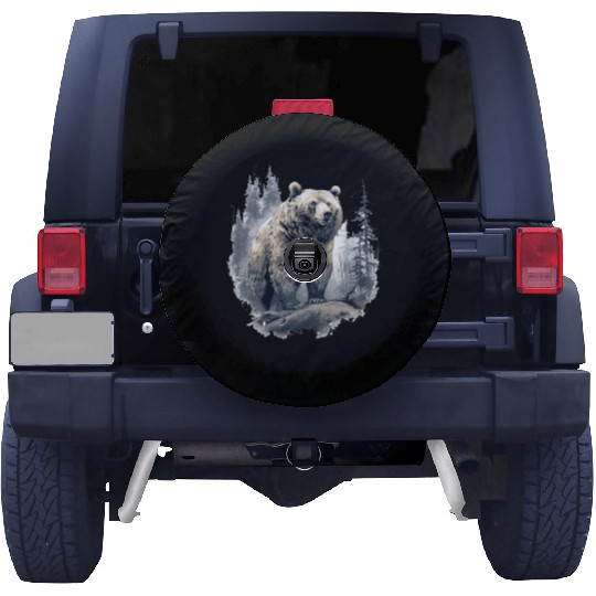 Majestic Forest Bear Spare Tire Covers