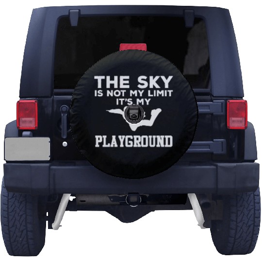 Sky Playground - Skydiver Skydiving Parachuting Spare Tire Covers