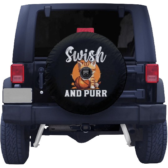 Basketball Cat Basketball Player I Love Basketball Spare Tire Covers