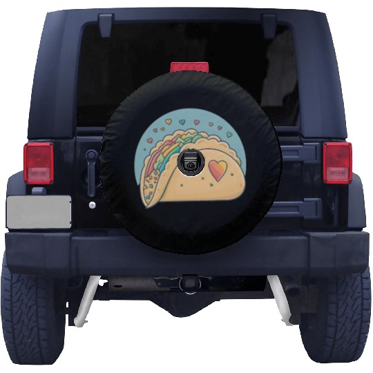 Taco-Lover I Love Tacos Heart Spicy Foodie Spare Tire Covers