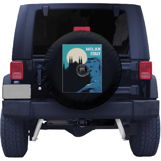 Milan Italy Tourist Gift Spare Tire Covers