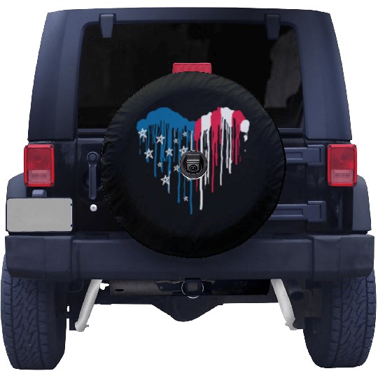 "USA: Land of the Free, Home of the Brave" Spare Tire Covers