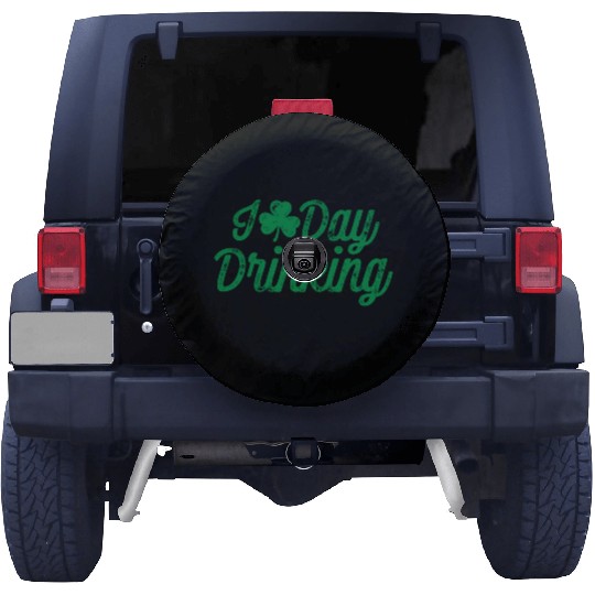 I Love Day Drinking St Patricks Day Shamrock Spare Tire Covers