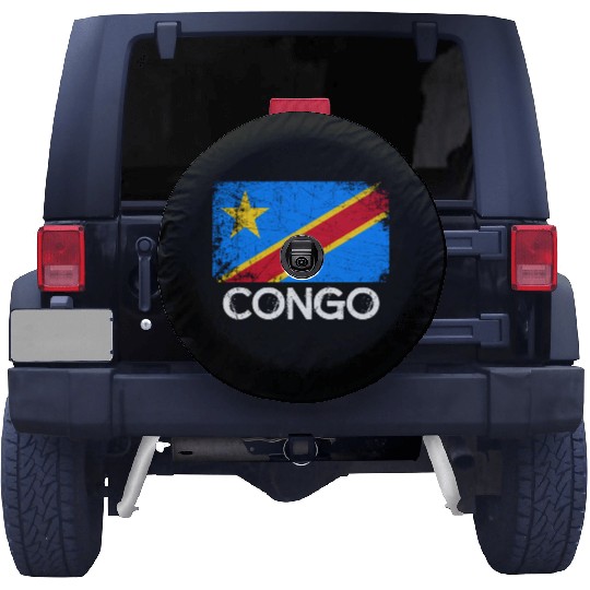 Congolese Flag Made In Congo Spare Tire Covers