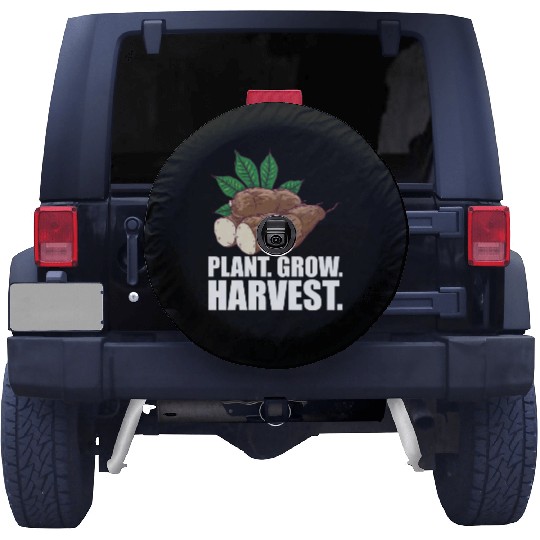 Cassava Farmer Plant Grow Harvest W Spare Tire Covers